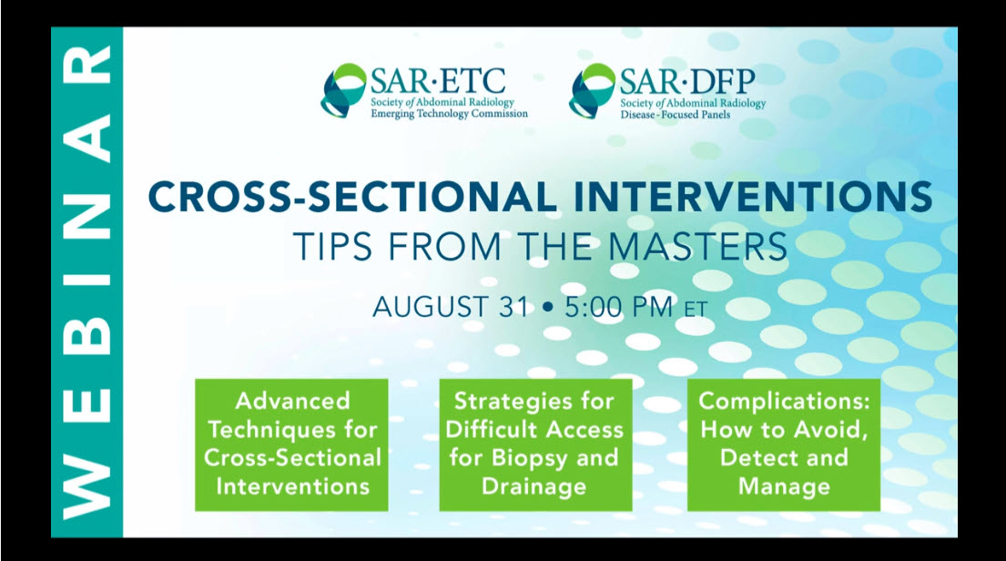 Cross-Sectional Interventional Radiology webinar